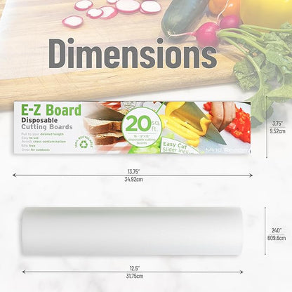Mind Reader E-Z Board Disposable Plastic Cutting Board, 20 Square Feet