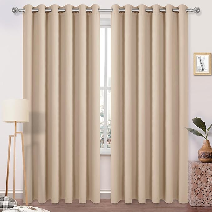 DWCN Blackout Curtains 84 Inches Long, 70 Inch Wide Living Room Drapes