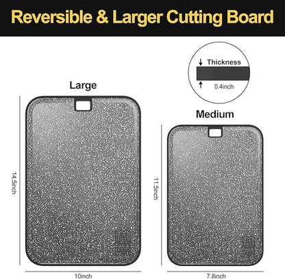 Plastic Cutting Board Dishwasher Safe, 2 Cutting Boards Large Cutting Board