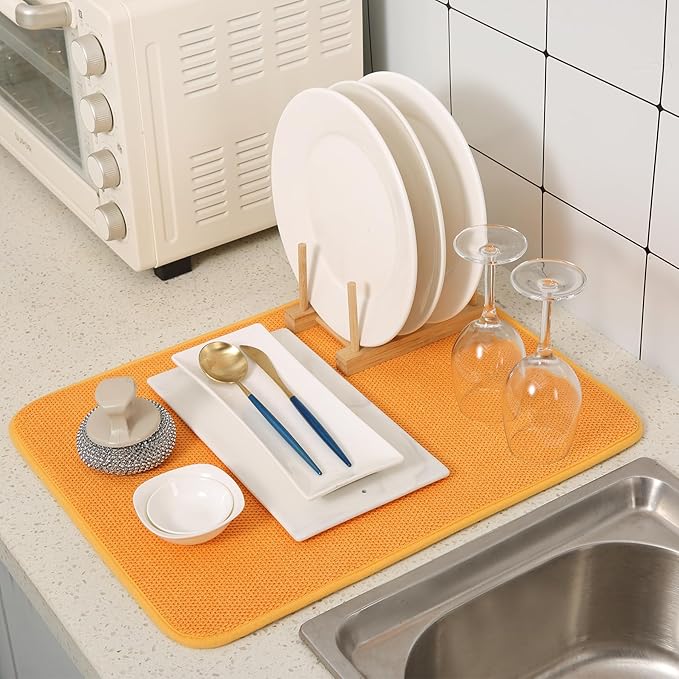 2 Pack Microfiber Dish Drying Mat
