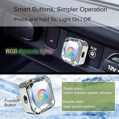 2 in 1 Wireless CarPlay and Android Auto Adapter for Peugeot 4008 2016 2017 2018 2019 2020 2021 2022 2023 2024, Mini CarPlay Dongle Converts Wired to Wireless, Fast Auto-Connect