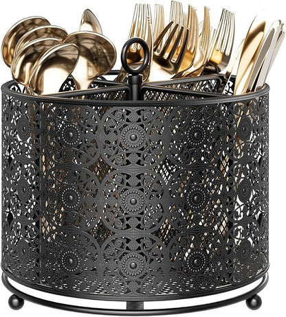 YIUKEA 360° Rotating Utensil Caddy Countertop