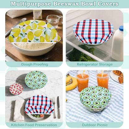 5-Size Reusable Beeswax Bowl Covers