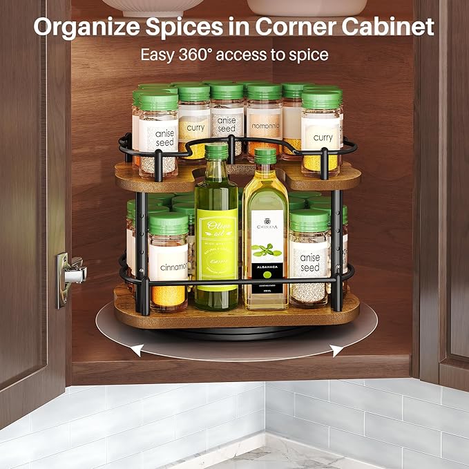 Spice Rack Organization for Cabinet