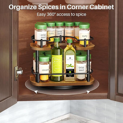 Spice Rack Organization for Cabinet