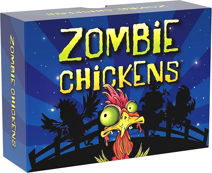 Zombie Chickens - Fun Family Card Games for Adults, Teens & Kids - Survival Zombie Game, 3 Ways to Play: Competitive, Cooperative & Solo (1-4 Players)
