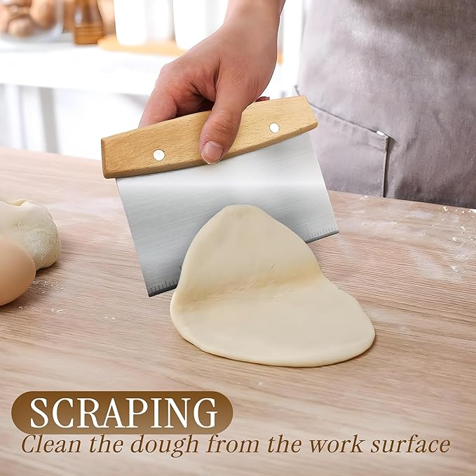 Multipurpose Bench Scraper, Dough Scraper and Dough Cutter