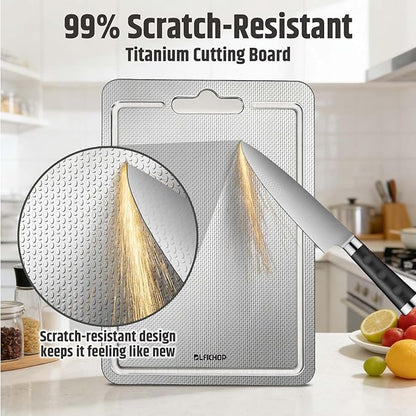 3-Piece Titanium Cutting Board for Kitchen, Double-Sided Scratch-Resistant