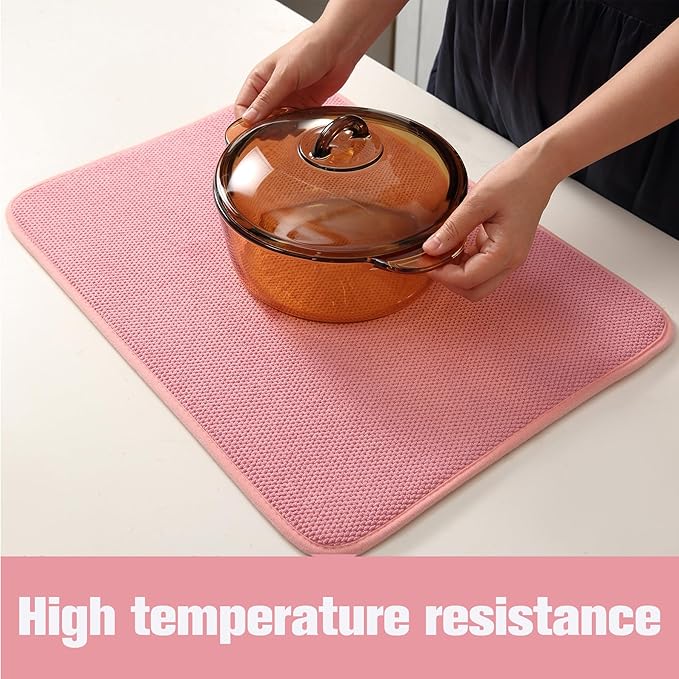 2 Pack Microfiber Dish Drying Mat