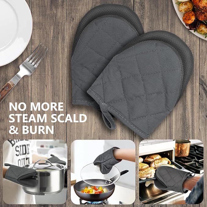 1 Pair Short Oven Mitts