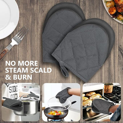 1 Pair Short Oven Mitts