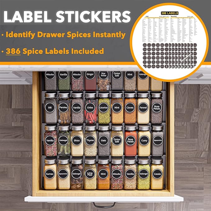 SpaceAid Spice Drawer Organizer
