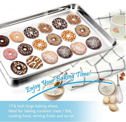TeamFar Baking Sheet, 17.6’’ x 13’’ x 1’’ Stainless Steel Large Cookie Sheet