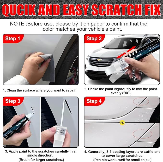 Car Touch Up Paint(Lakeshore Blue Metallic(GXP/WA136H)) for Chevrolet, Car Paint Scratch Repair Kit, Quick & Easy Solution to Repair, 2 in 1 Scratch Remover Pen with Color-Matched
