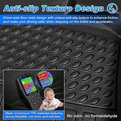 Vehicle Specific Fit Floor Mats for Jeep Gladiator JT 2020-2026 4-Door, All Weather Floor Liners for Gladiator Accessories, Heavy Duty Car Floor Mat