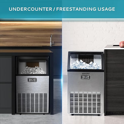 EUHOMY Commercial Ice Maker Machine