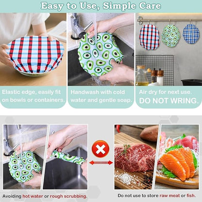 5-Size Reusable Beeswax Bowl Covers