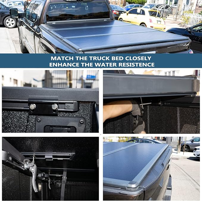 Hard Tri-Fold Truck Bed Tonneau Cover Compatible with 2022-2026 Ford Maverick 4.6ft Bed (54.4")
