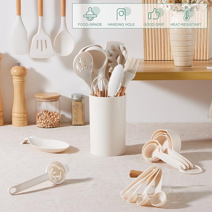 E-far White Cooking Utensils Set
