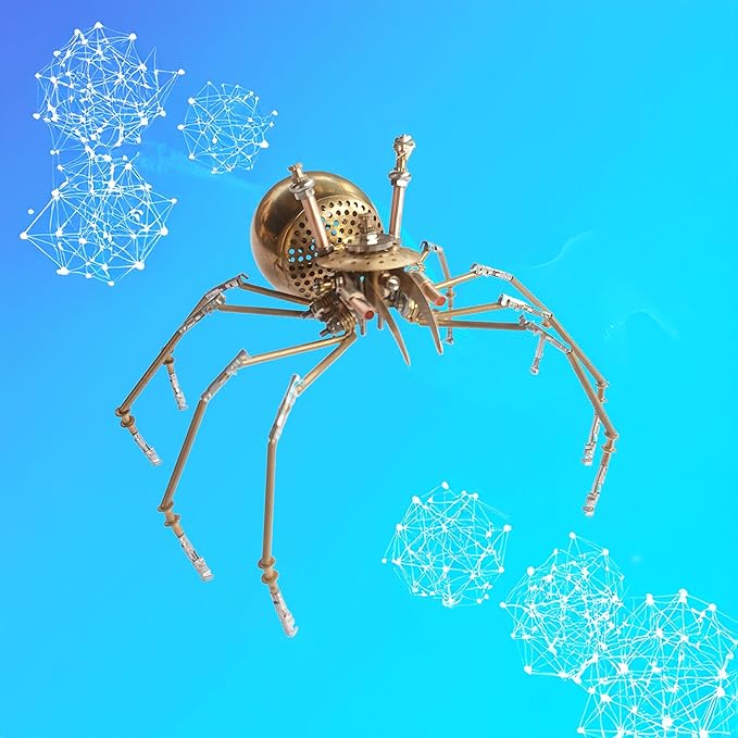 Mechanical Metal DIY 3D Insect Brass Puzzle (Golden Spiders)