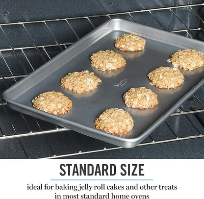 Martha Stewart Gallen 15 x 10 Inch Nonstick Carbon Steel Cookie Sheet – Silver