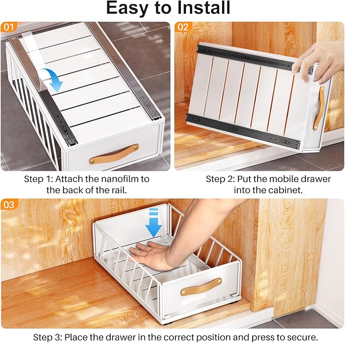 Pull out Cabinet Organizer, Heavy Duty Slide out Pantry Shelves Drawer Storage