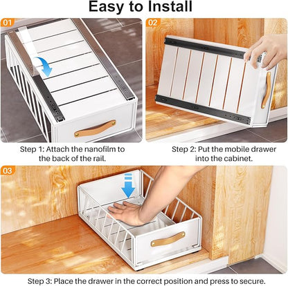 Pull out Cabinet Organizer, Heavy Duty Slide out Pantry Shelves Drawer Storage