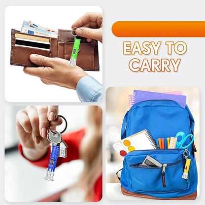 Jexine 100 Pcs Mini Flashlight Keychain Bulk Assorted Colors Torch Keyring Flashlights LED Small Keychain Light Hiking Camping Christmas Party Favors(Bright)