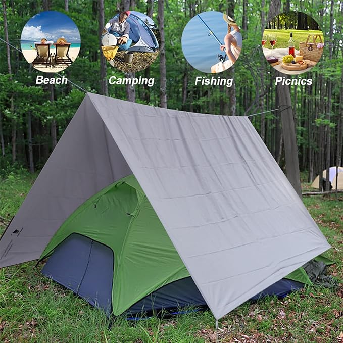 GEERTOP Portable Waterproof Tent Footprints Lightweight Camping Tent Ground Sheet Mat Sunshade Shelter for Outdoor Backpacking Hiking Picnic Travel
