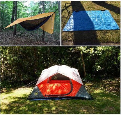TRIWONDER Hammock Rain Fly Waterproof Tarp Camping Tent Footprint Ground Cloth Backpacking Tarp Camp Shelter Sunshade Mat for Outdoor Hiking Beach Picnic