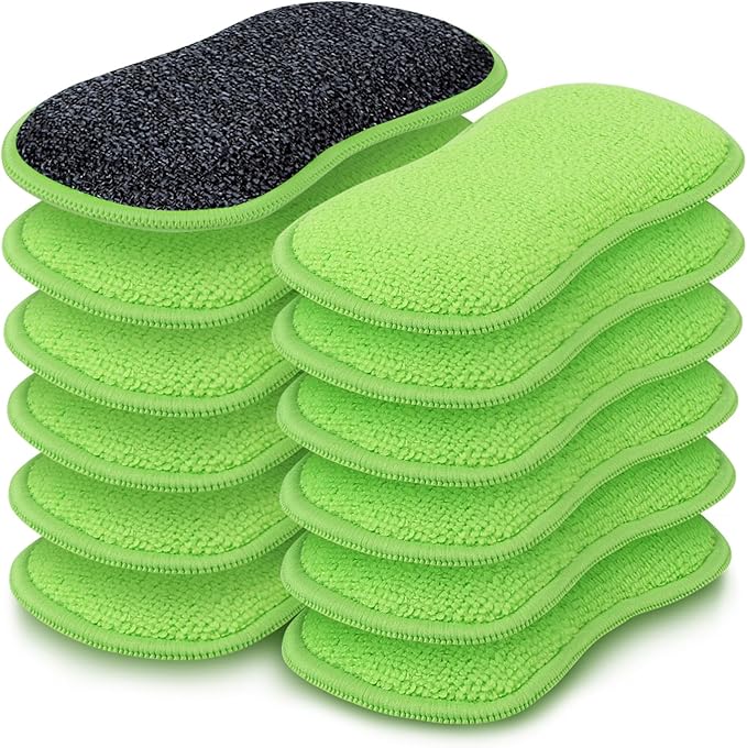 HOMEXCEL 12 Pack Multi-Purpose Scrub Sponges Kitchen Dish Sponge Non-Scratch