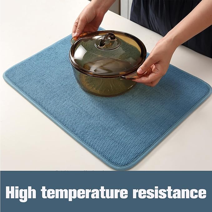 2 Pack Microfiber Dish Drying Mat