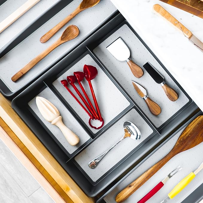 madesmart 4 Compartment Drawer Organizer, Office Tools, & Small Household Items