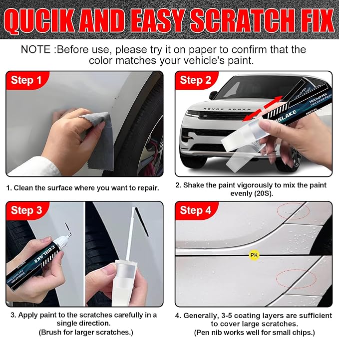 Car Touch Up Paint(Firenze Red(2144/868/1AF/CAH)) for Landrover, Car Paint Scratch Repair Kit, Quick & Easy Solution to Repair, 2 in 1 Scratch Remover Pen with 2PCS Disposable Micro Applicators