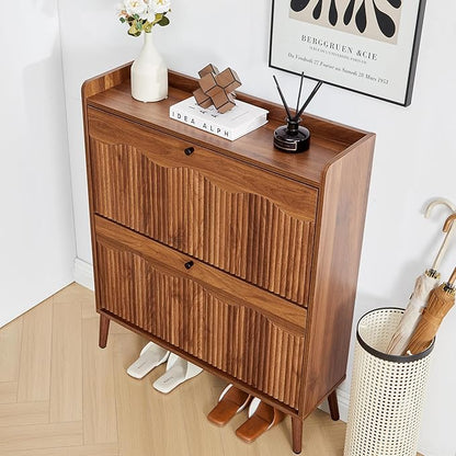 BERRYMERRY 31.5” Fluted Shoe Storage Cabinet