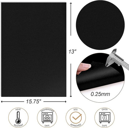 UBeesize 3 Pack Grill Mats for Outdoor Grill, Heavy Duty Grill Mats, Non Stick BBQ Grill Mats & Baking Mats, Resuable and Easy to Clean, Works on Gas Charcoal and Electric BBQ-15.75 x 13 Inch