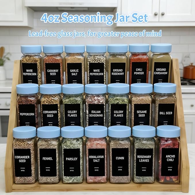 Spice Jars with Labels