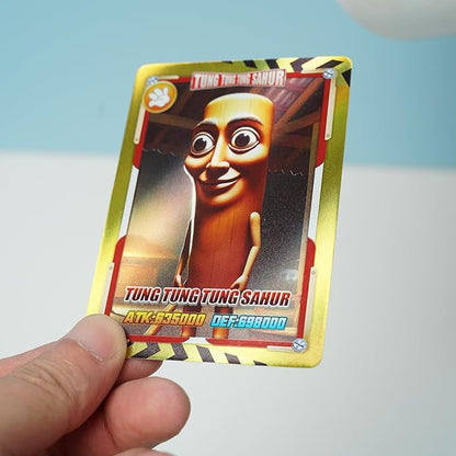 180PCS Italian Brainrot Cards, 2025 Official Boxed (36 Packs ; 180 PCS), The Second - Generation Thickened Cards, Including The Latest Brainrot Characters.Gold Card Flash Card Collection