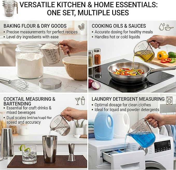 Measuring Cups Set, Essential Kitchen Gadgets