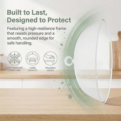 MAGICLULU 2-Pack Metal Mesh Food Covers, 11.8-Inch Net Dome Plate Fly Tents