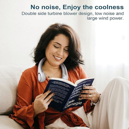 CIVPOWER Neck Fan: Portable Personal Neck Cooling Rechargeable Bladeless Fan