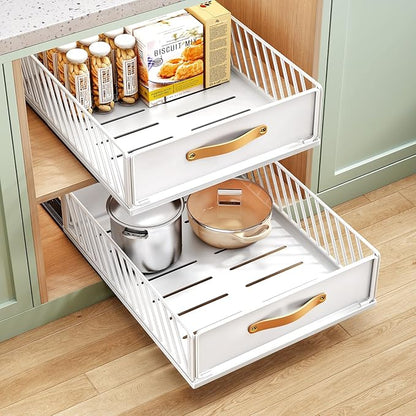 Pull out Cabinet Organizer, Heavy Duty Slide out Pantry Shelves Drawer Storage