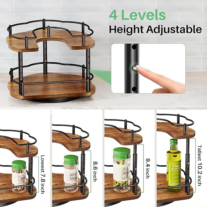 Spice Rack Organization for Cabinet