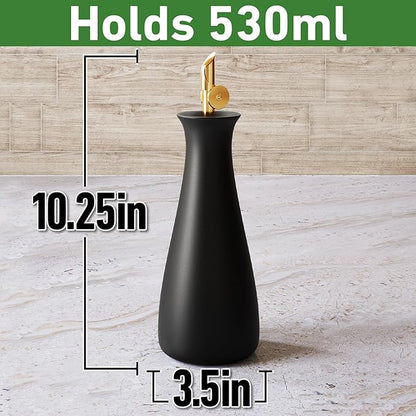 HB Design Co. Ceramic Olive Oil Dispenser - 530 ML Capacity Matte White Ceramic