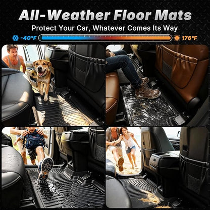 OEDRO Floor Mats & Cargo Liner Fit for Toyota 4Runner 2013-2024(Only 5 Seater, Not Fit 7 Seats), Custom Fit TPE All Weather Floor Liners for 4Runner Accessories, 1st & 2nd Row Car Mats Full Set, Black