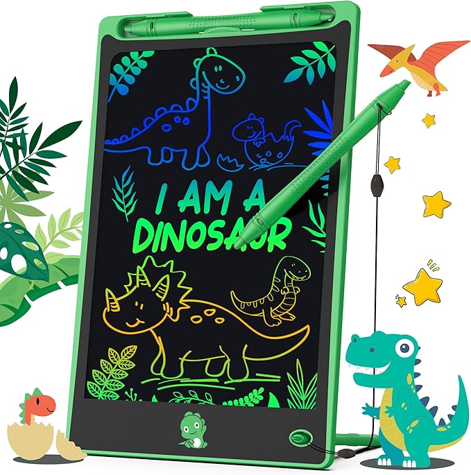 Hockvill LCD Writing Tablet for Kids 8.8 Inch, Toys for Girls Boys Drawing Pad for 3 4 5 6 7 Year Old Kid, Toddler Magnetic Doodle Board Travel Essentials Christmas Birthday Gift for Children (Green)