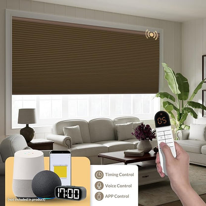 Boolegon No Drill Motorized Cellular Blinds