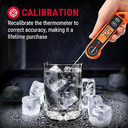 ThermoPro TP19H Digital Meat Thermometer for Cooking with Ambidextrous Backlit and Motion Sensing Kitchen Cooking Food Thermometer for BBQ Grill Smoker Oil Fry Candy Instant Read Thermometer