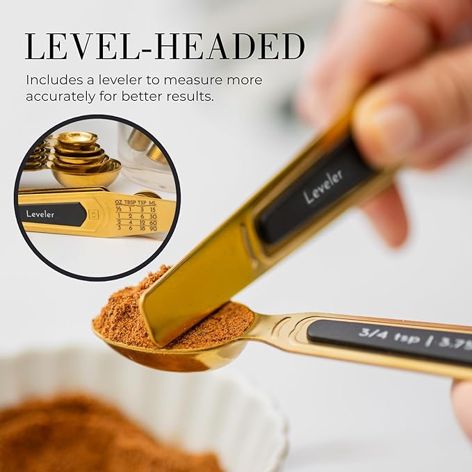 Gold Magnetic Measuring Spoons