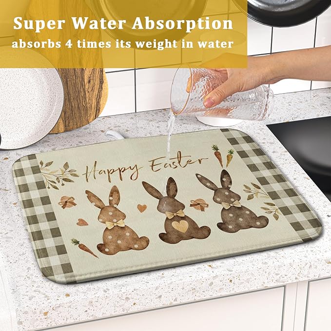 Giwawa Happy Easter Dish Drying Mat